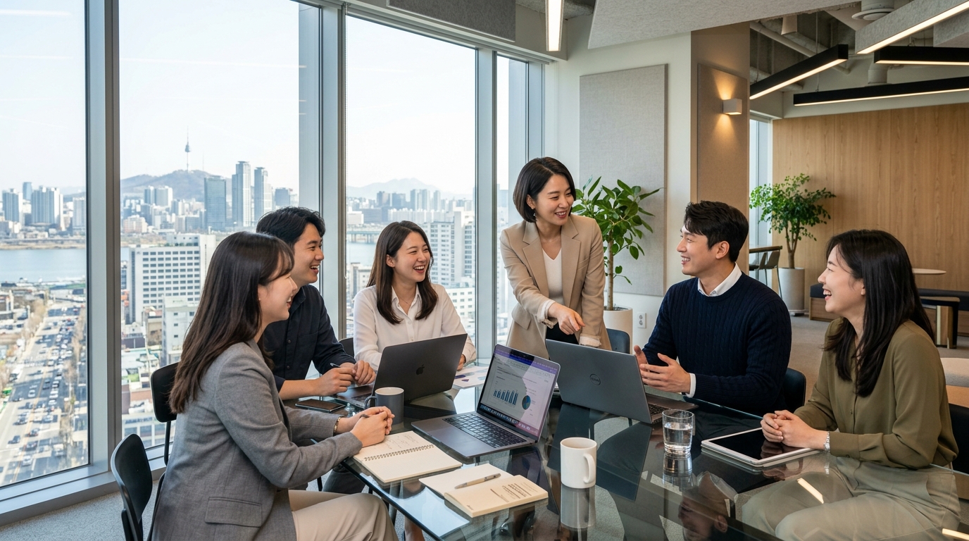기업 오피스 비즈니스 현장